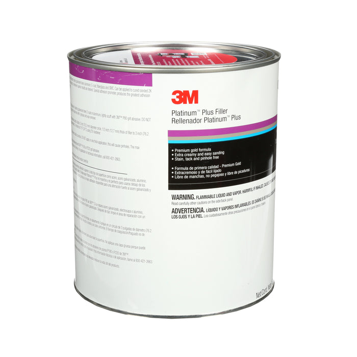 3M (815) B-01131 3M™ Platinum Plus Body Filler, 01131, 128 fl. oz. (3.78 L), 4 pack, Colour: Gold, 3M Stock No. 7000001498