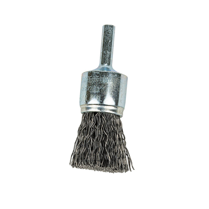Forney 60001 Command PRO End Brush, Crimped, 3/4 in x .020 in x 1/4 in Shank