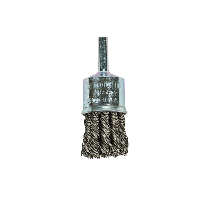 Forney (332) 60002 Command PRO End Brush, Knotted, 1 in x .020 in x 1/4 in Shank