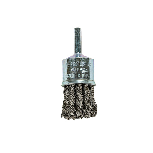 Forney 60002 Command PRO End Brush, Knotted, 1 in x .020 in x 1/4 in Shank