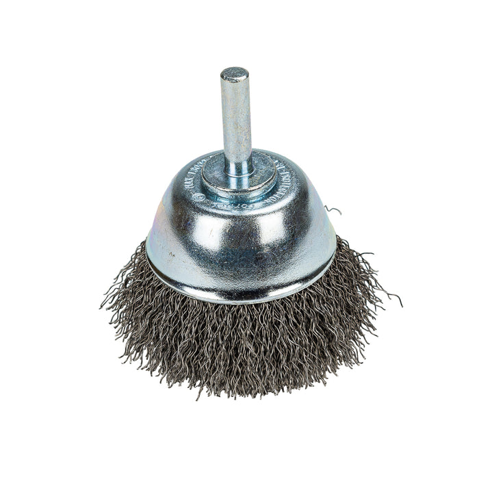 Forney 60005 Command PRO Cup Brush, Crimped, 2-1/2 in x .014 in x 1/4 in Shank