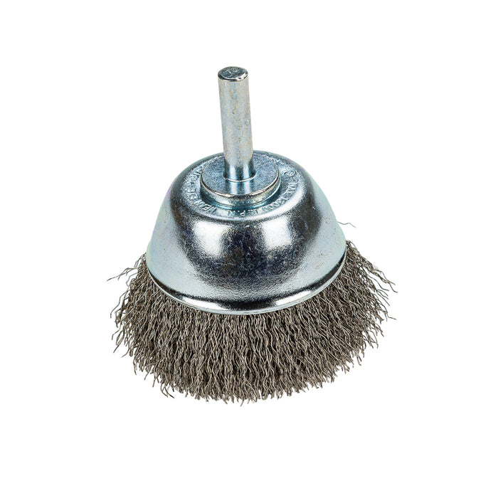 Forney (332) 60006 Command PRO Cup Brush, Crimped, 2-1/2 in x .008 in x 1/4 in Shank