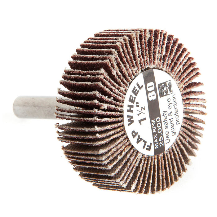 Forney (332) 60188 Flap Wheel, Shank Mounted, 1-1/2 in x 1/2 in