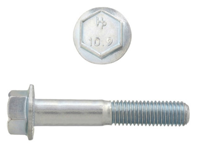 H. Paulin (680) 611-277 Paulin M6-1.00 x 35mm Metric Hex Flange Bolts Zinc Class 10.9 Coarse Thread PT 20 Pcs