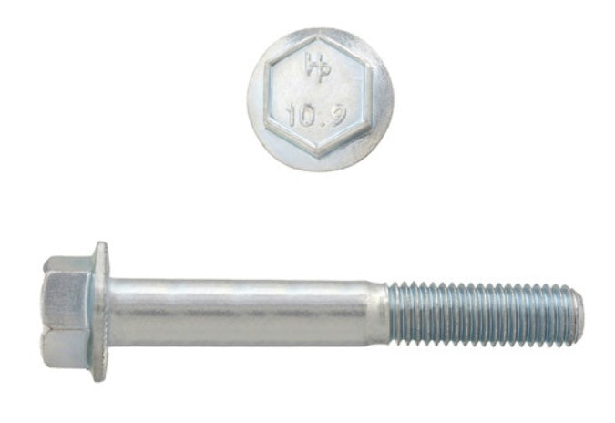 H. Paulin (680) 611-279 Paulin M6-1.00 x 45mm Metric Hex Flange Bolts Zinc Class 10.9 Coarse Thread PT 20 Pcs