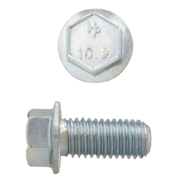 H. Paulin (680) 611-314 Paulin M8-1.25 x 16mm Metric Hex Flange Bolts Zinc Class 10.9 Coarse Thread FT 20 Pcs