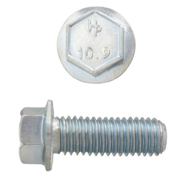 H. Paulin (680) 611-316 Paulin M8-1.25 x 20mm Metric Hex Flange Bolts Zinc Class 10.9 Coarse Thread FT 20 Pcs