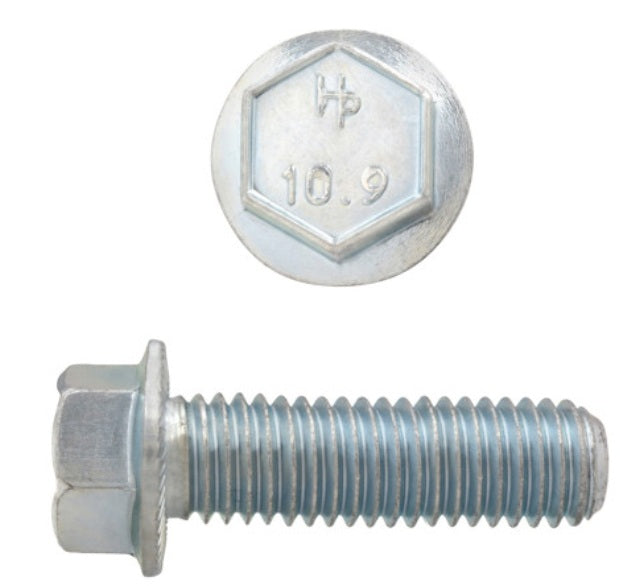 H. Paulin (680) 611-318 Paulin M8-1.25 x 25mm Metric Hex Flange Bolts Zinc Class 10.9 Coarse Thread FT 20 Pcs