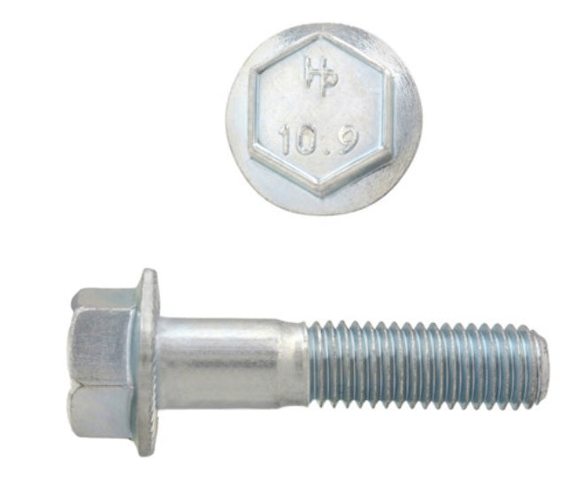 H. Paulin (680) 611-321 Paulin M8-1.25 x 35mm Metric Hex Flange Bolts Zinc Class 10.9 Coarse Thread PT 20 Pcs