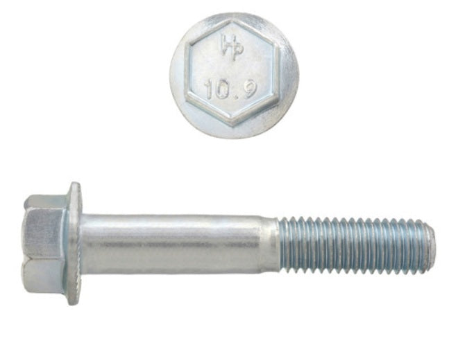 H. Paulin (680) 611-324 Paulin M8-1.25 x 50mm Metric Hex Flange Bolts Zinc Class 10.9 Coarse Thread PT 15 Pcs