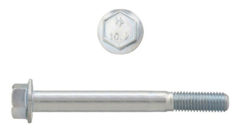 H. Paulin (680) 611-332 Paulin M8-1.25 x 100mm Metric Hex Flange Bolts Zinc Class 10.9 Coarse Thread PT 20 Pcs