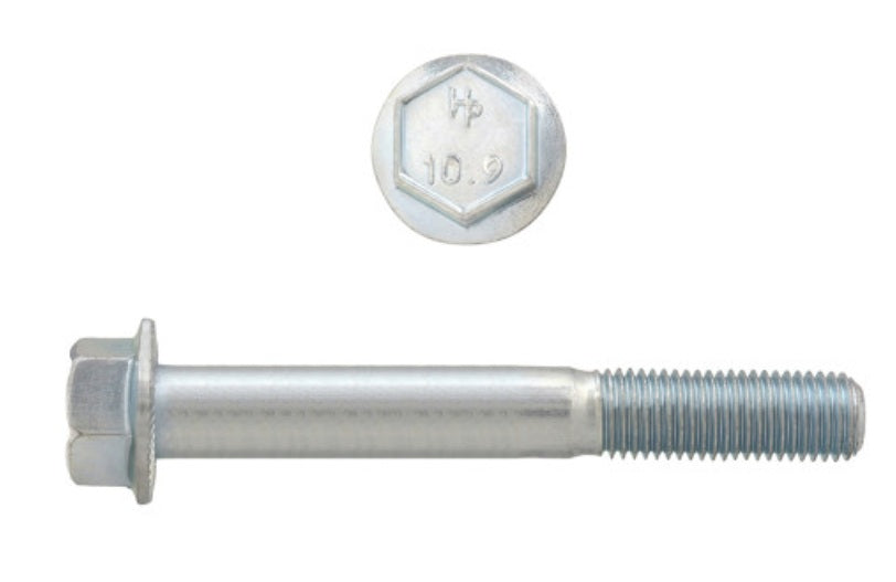 H. Paulin (680) 611-380 Paulin M10-1.25 x 80mm Metric Hex Flange Bolts Zinc Class 10.9 Fine Thread PT 10 Pcs