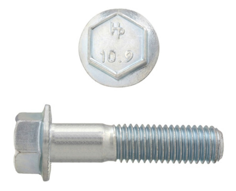 H. Paulin (680) 611-418 Paulin M12-1.75 x 50mm Metric Hex Flange Bolts Zinc Class 10.9 Coarse Thread PT 10 Pcs