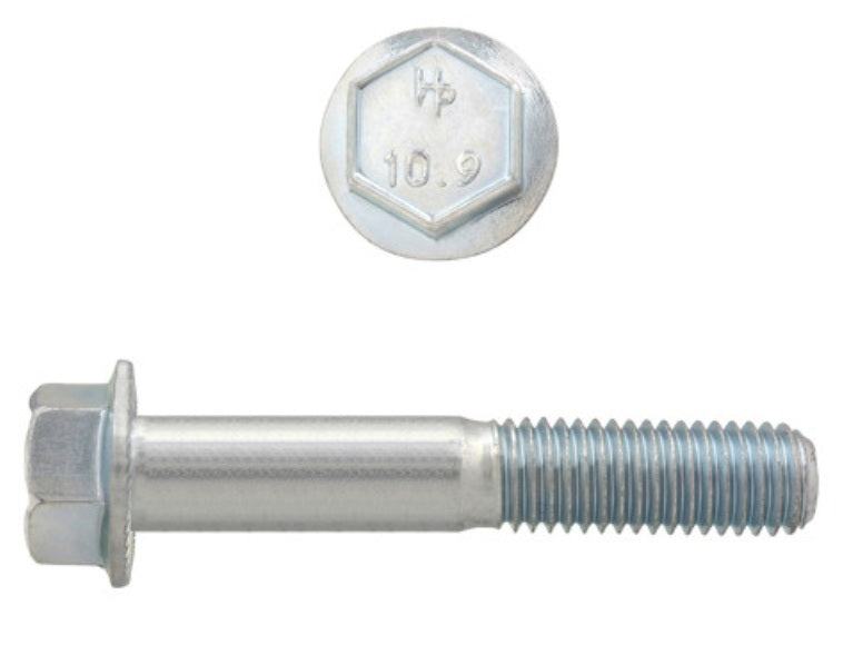 H. Paulin (680) 611-424 Paulin M12-1.75 x 80mm Metric Hex Flange Bolts Zinc Class 10.9 Coarse Thread PT 5 Pcs