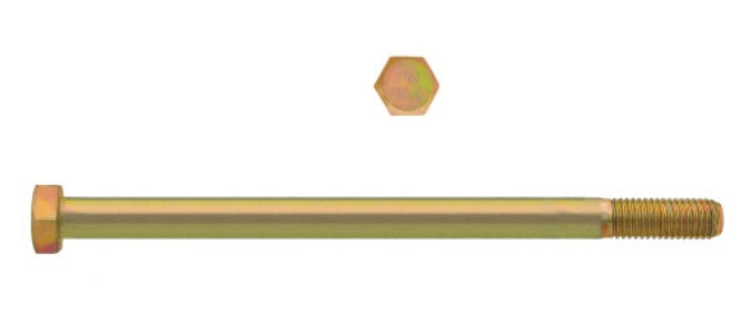 H. Paulin (680) 613-384 Paulin M10-1.50 x 120mm Metric Hex Head Cap Screws CL 10.9 Coarse Zinc-Yellow DIN931 PT, 25 Pcs