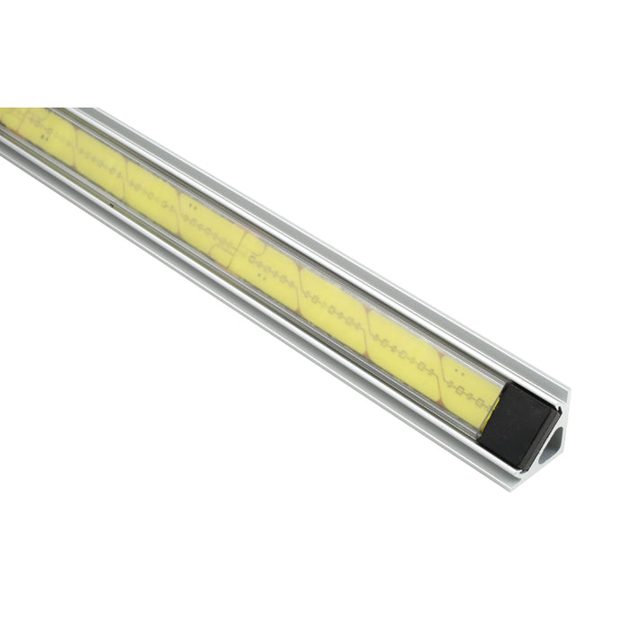 Grote (522) 61R00 XTL LIGHTING STRIP, EXTREME WHITE, W/ANGLED EXTRUSION, CLEAR LENS, 288MM (11.3IN), 6MM PITCH