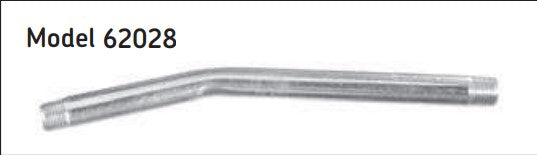 Lincoln (502) 62028 Lincoln Industrial 62028 6 In. Rigid Extension, Carbon Steel, 1/8 In. NPT (m) Thread Inlet and Outlet, 0.39 In. O.D.