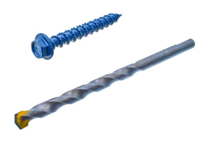 H. Paulin (680) 624424 Paulin 3/16" x 1-3/4" PaulinPRO Hex Head Hex Drive Concrete Screws Steel Blue Epoxy, 225 Pcs