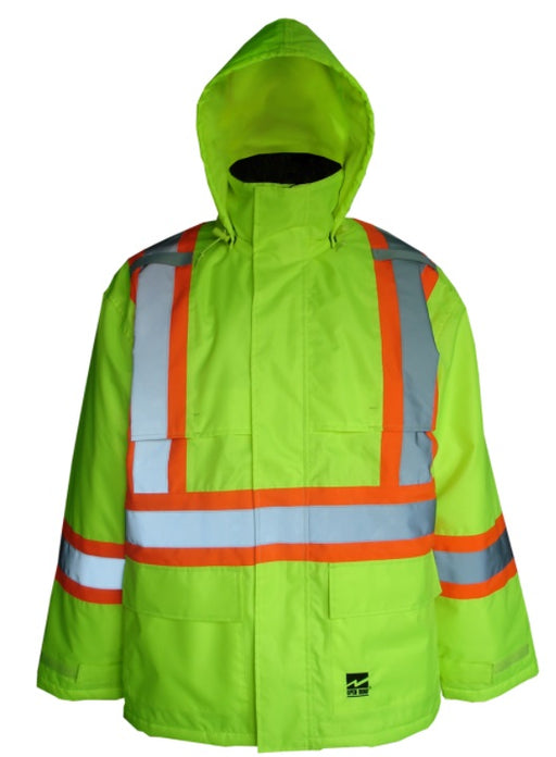 Viking 6326JG-XL Open Road Hi-Vis Insul150D Jacket Green (Size XL)