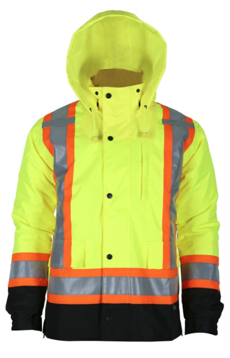 Viking 6328JG-XL Viking Handyman Hi-vis 7in1 Jacket Green (Size XL)