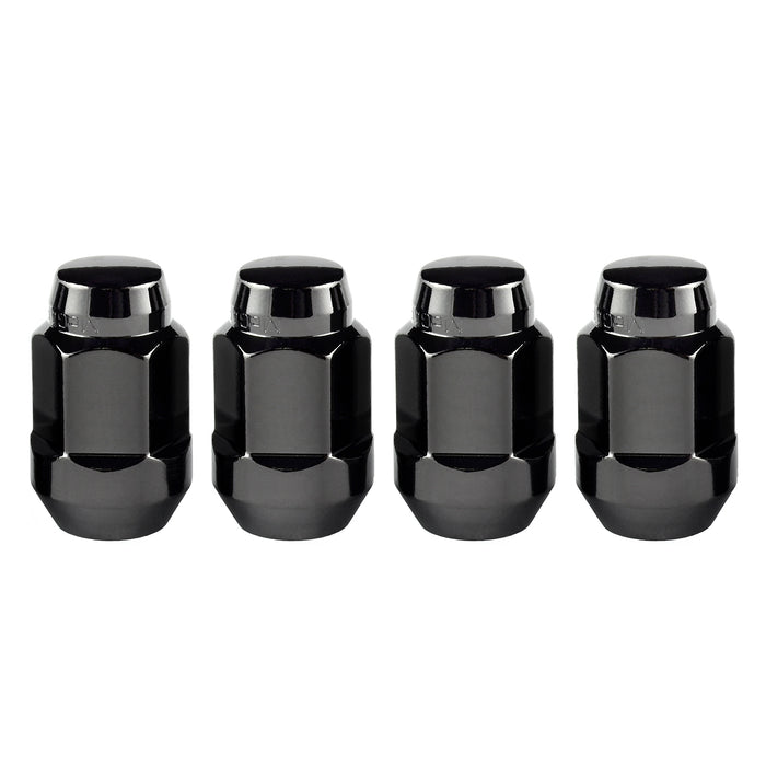 McGard 64015 Black Bulge Cone Seat Style Lug Nut Set (M12 x 1.5 Thread Size) - Set of 4 Lug Nuts