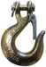 Dynaline 66075 Clevis Slip Hook C/W Latch 3/8, Alloy Yellow Zinc Plated