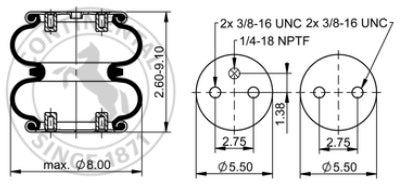 Continental Air Springs 66094 Continental Air Spring FD 110-15 766