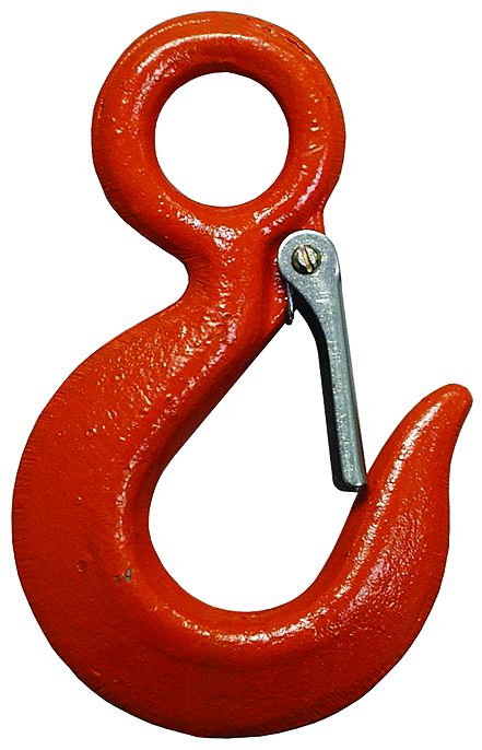 Dynaline 66147 Eye Hoist Hook 1-1/2 Ton, 1-1/2 Ton. C/W Safety Latch