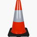 Braber Equipment 67.003.101 18" Traffic Pylon Single Reflect, Weighted, 3.15 lbs
