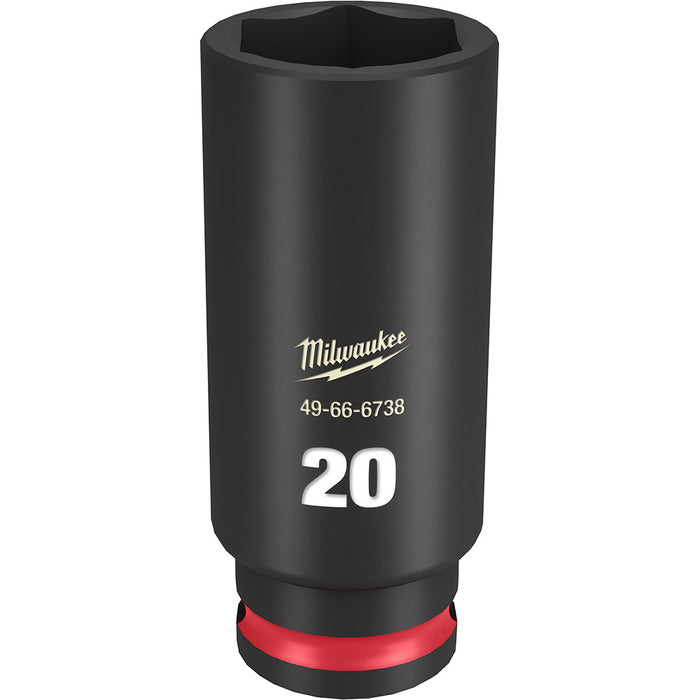 Milwaukee 49-66-6738 SHOCKWAVE Impact Duty™ 3/8"Drive 20MM Deep 6 Point Socket