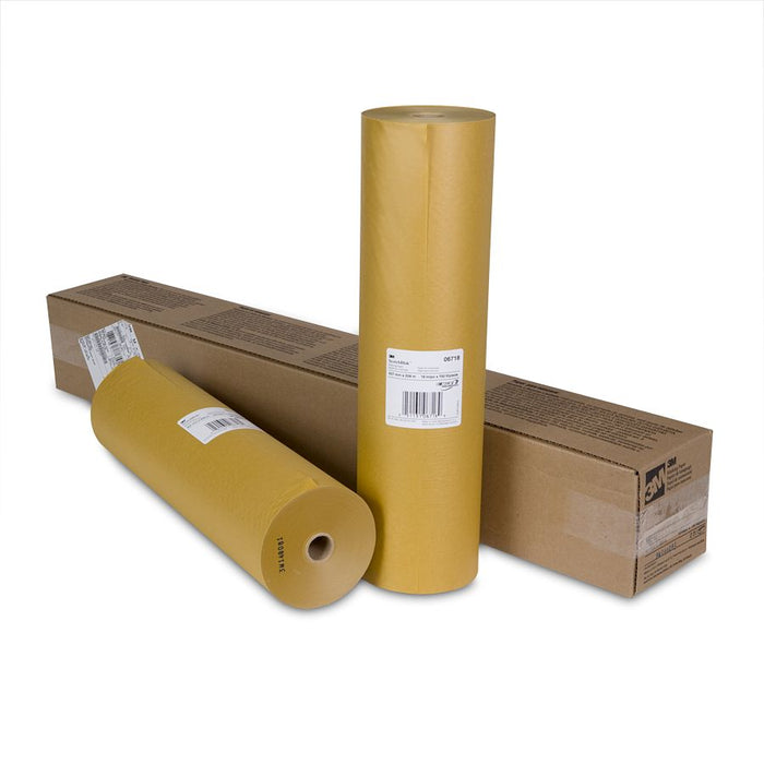 3M (815) 06718 3M™ Scotchblok™ Masking Paper, 06718, 18 in x 750 ft (457.2 mm x 228.6 m), Colour: Yellow, 3M Stock No. 7000051780