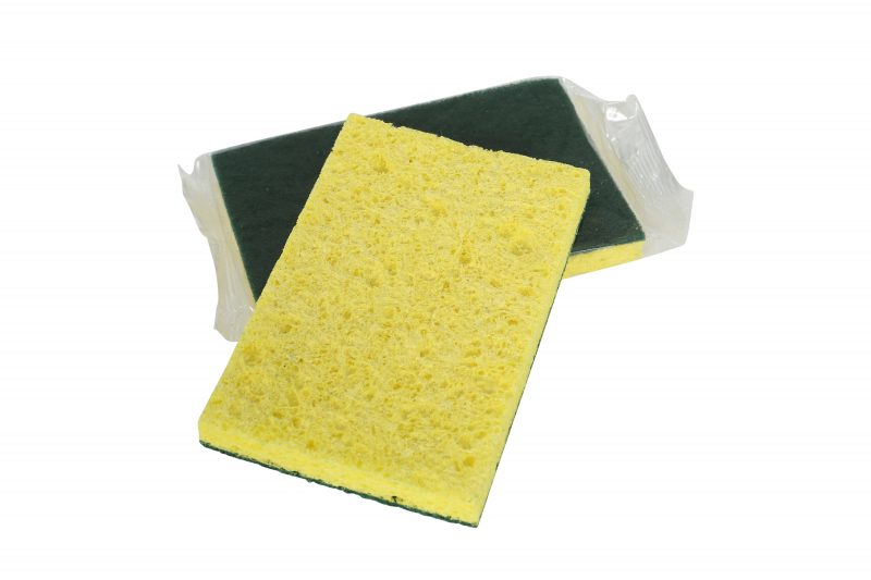 Globe (613) 7002 6" x 4" Green/Yellow Heavy Duty Cellulose Scrub Sponge