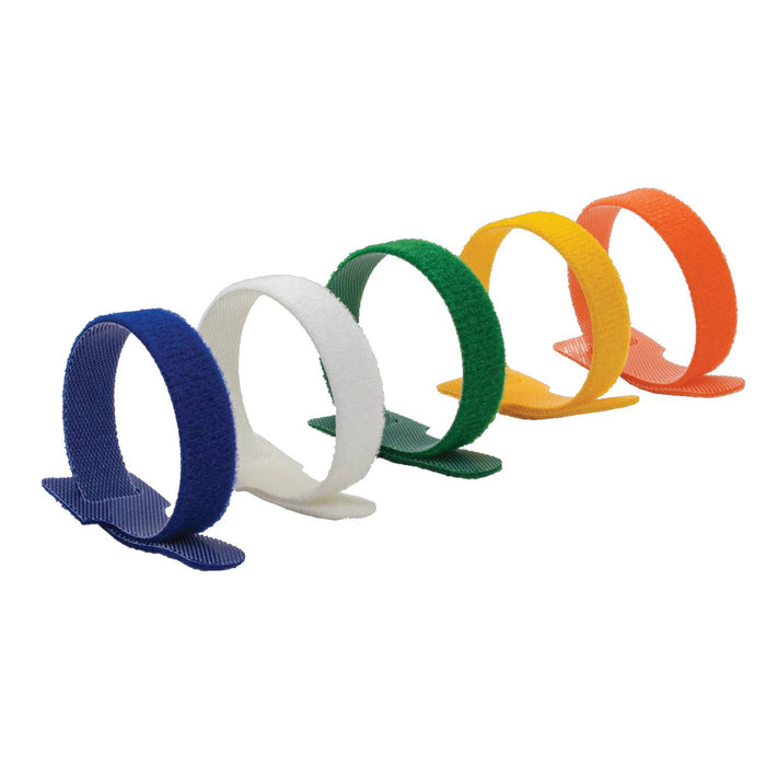 Pico 7006-36 6" Rainbow Hook and Loop Cable Ties. Pack of 100