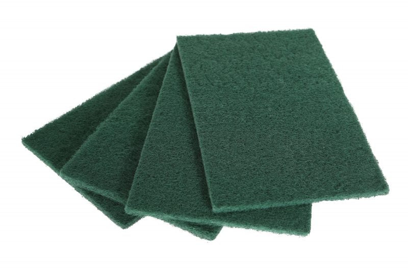 Globe (613) 7006 6"x9" H.D. Green Scouring Pad 10-Pack