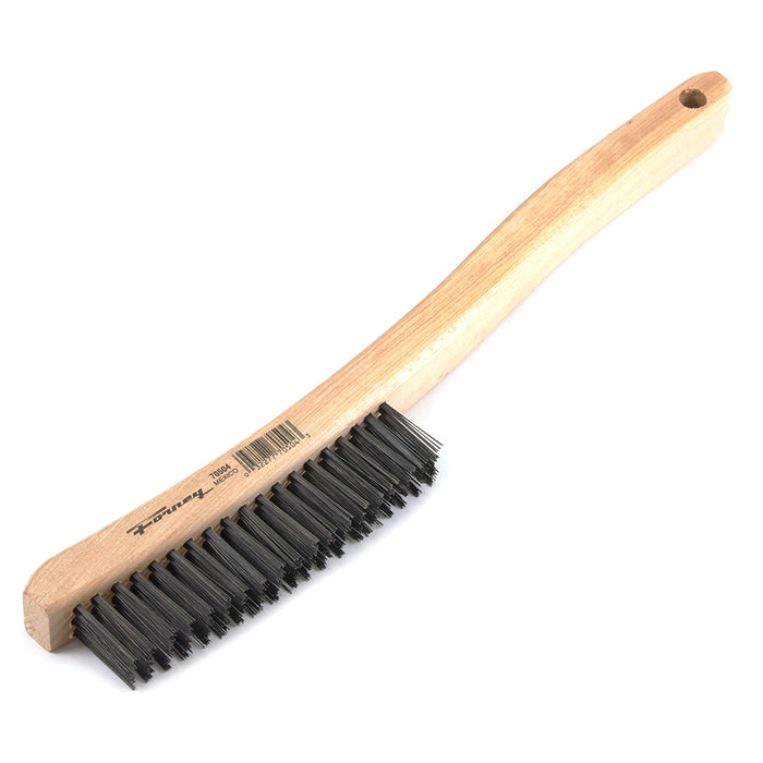 Forney (332) 70504 Scratch Brush with Long Handle, Carbon, 3 x 19 Rows
