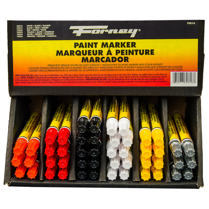 Forney (332) 70816 Paint Marker Display, 48-Piece