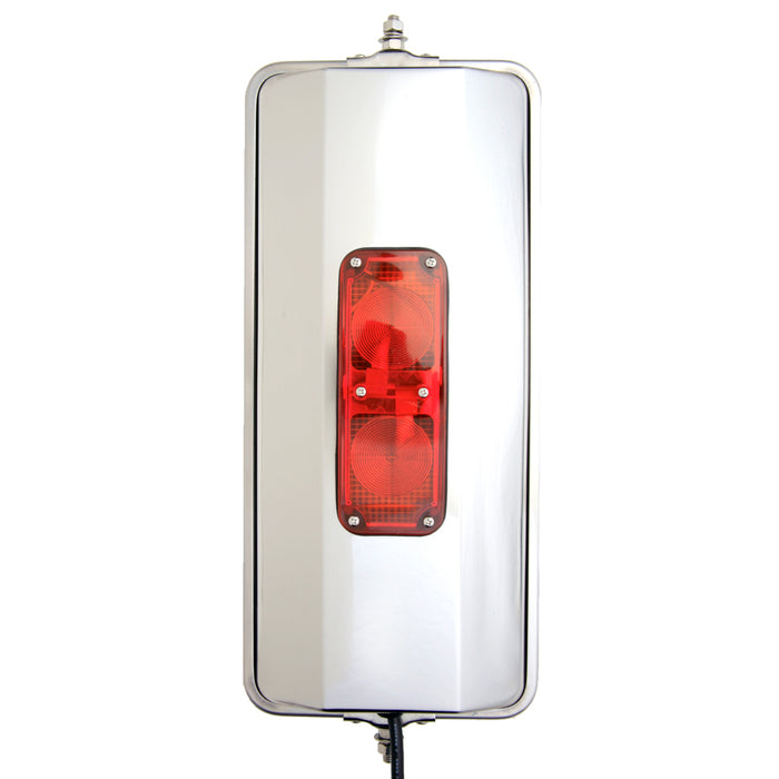 Velvac 708331 7X16 HEATED ANGLE BACK WITH LIGHT