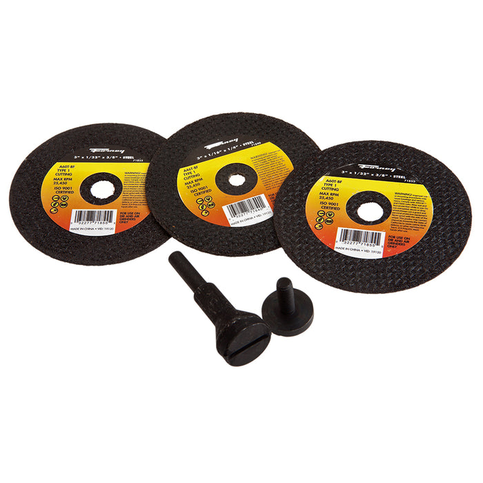 Forney (332) 71798 Cut-Off Wheel Kit, 3 in, 5-Pieces