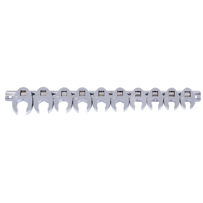 SureWerx 719122 JET Flare Nut Crowfoot Wrench Set - Metric - 10 PC - 6P - Model Number CFW3810-6M