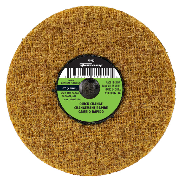 Forney (332) 71912 Surface Prep Pad, 3 in (Coarse Grit)