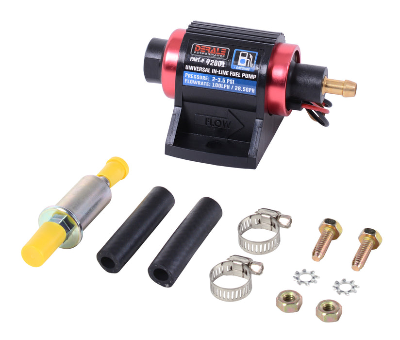 Derale Performance 72001 HP Universal Inline Fuel Pump Kit - Gasoline - 2-3.5 psi