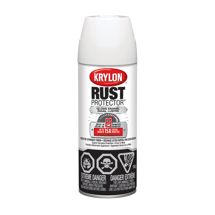 Sherwin Williams 469000 Krylon Rust Protector Enamel, Gloss, White, 340 g