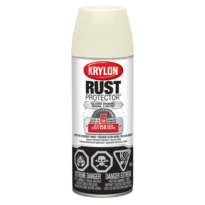 Sherwin Williams (435) 469002 Krylon Rust Protector Enamel, Gloss, Ivory, 340 g