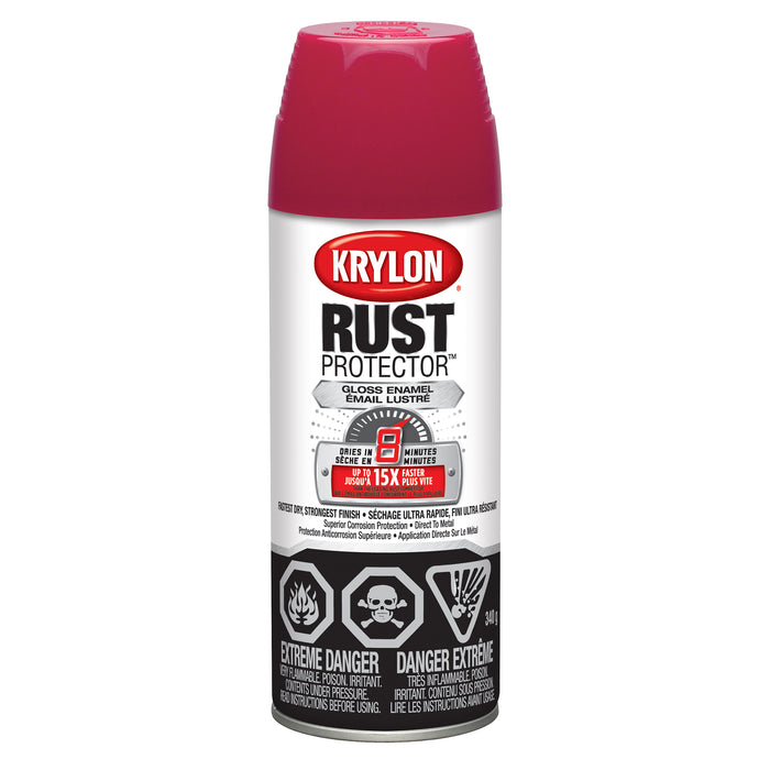 Sherwin Williams 469006 Krylon Rust Protector Enamel, Gloss, Classic Red, 340 g