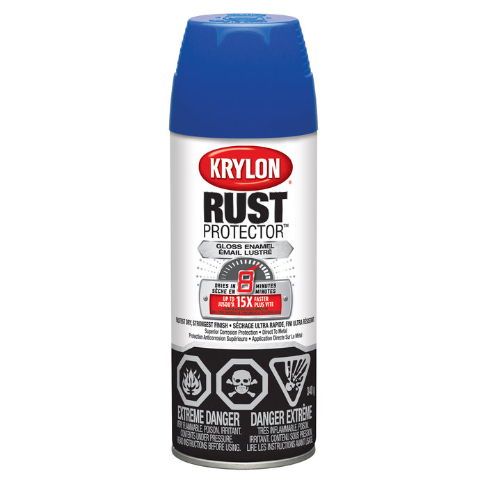 Sherwin Williams 469014 Krylon Rust Protector Enamel, Gloss, True Blue, 340 g
