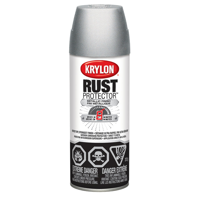 Sherwin Williams 469309 Krylon Rust Protector Metallic Finish, Aluminum, 312 g