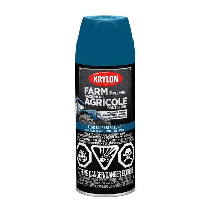 Sherwin Williams (435) 41936 Krylon Farm & Implement Spray Paint, High Gloss, Ford Blue, 340 g
