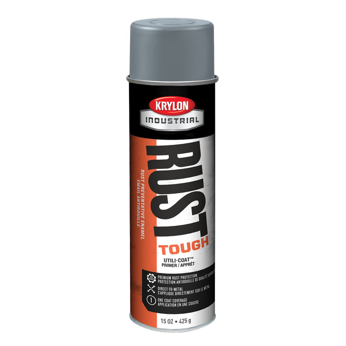 Sherwin Williams (435) K20829 Krylon Rust Tough Utili-Coat Enamel, Grey Primer, 15Oz/425G.