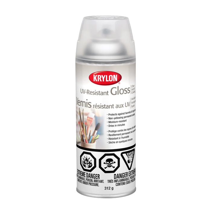 Sherwin Williams (435) 41305 Krylon UV-Resistant Clear Coating, Gloss, Clear, 312 g