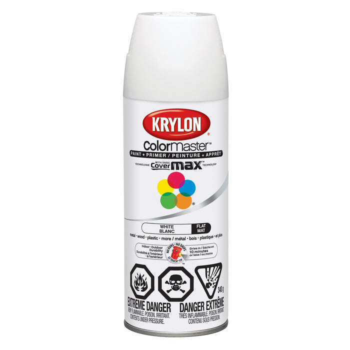 Sherwin Williams (435) 451502 Krylon Colourmaster Flat White 12Oz/340G